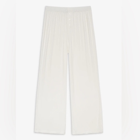 🆕 Frankie's Bikinis Rory Modal Rib Sleep Pants Seashell White size Small SO SOFT - Picture 13 of 13